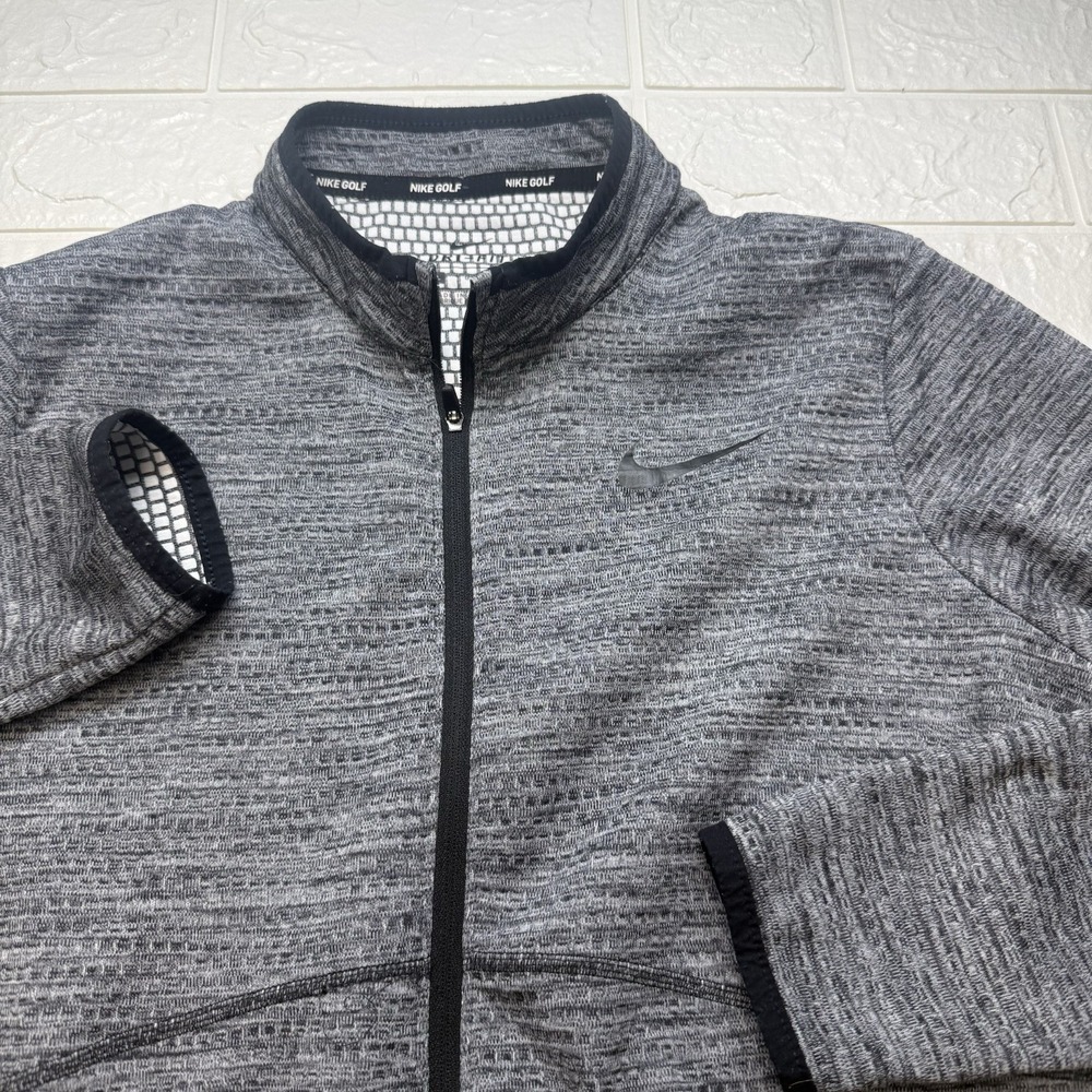 Nike Golf Dri-FIT Jacket Womens Large Grey Black Full Zip LifeVantage Logo